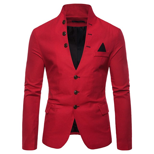 men stand collar blazer