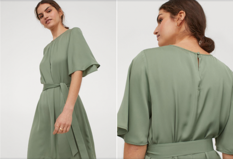 green dress