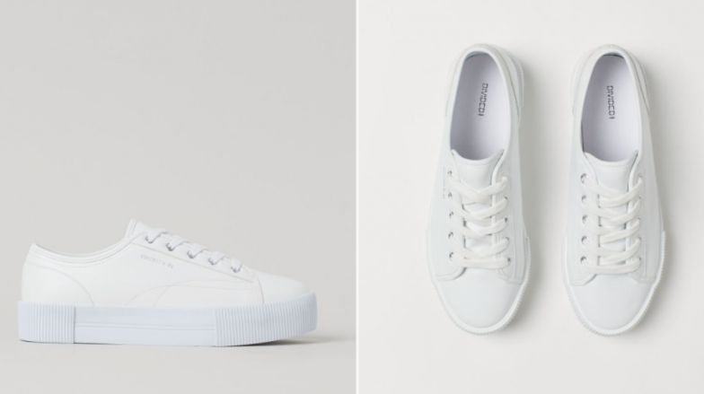 white sneakers