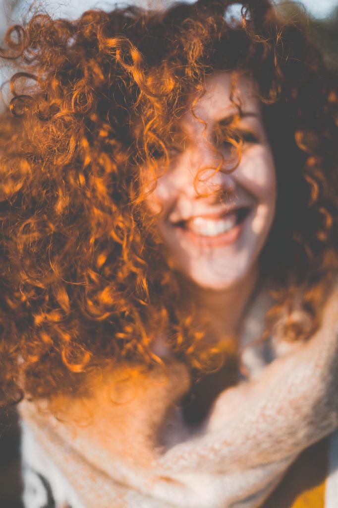 red curly hair