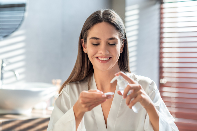 Needle mesotherapy, face lift. Microneedle mesotherapy, treatment woman at the beautician