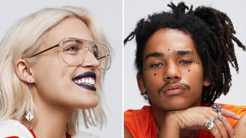 sexy woman with makeup and a fashionable hairstyle poses. beautiful indian girl