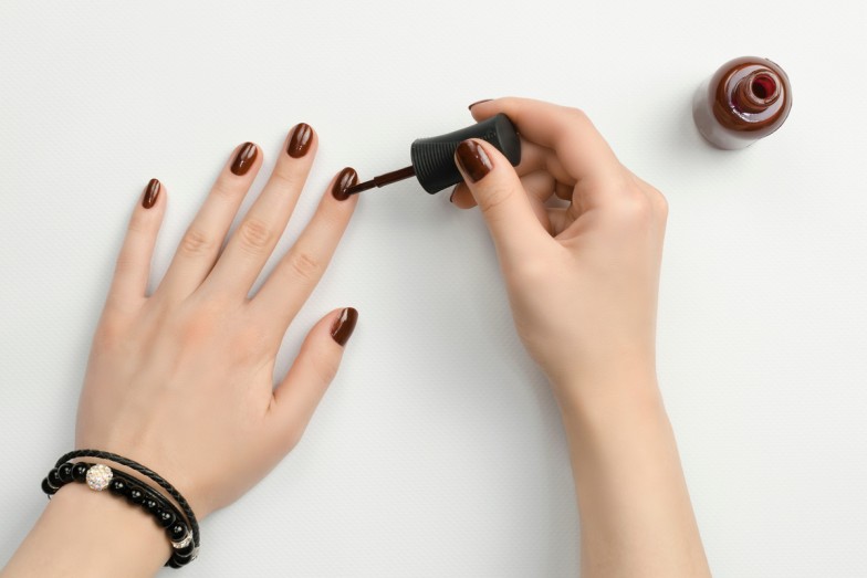 brown nails