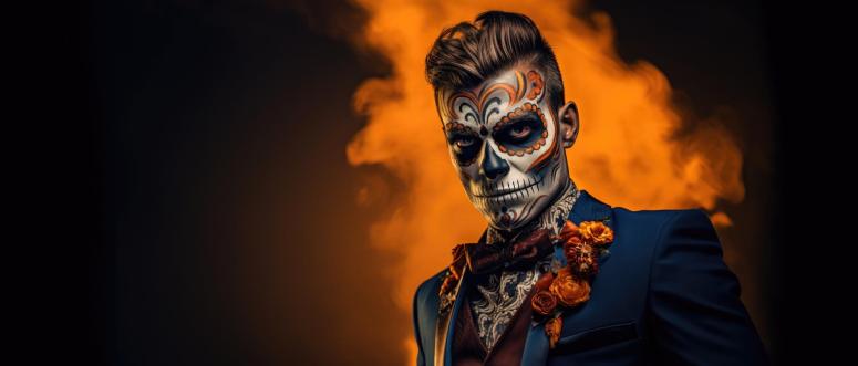 Dia de los Muertos man Makeup Dia de los Muertos man Makeup