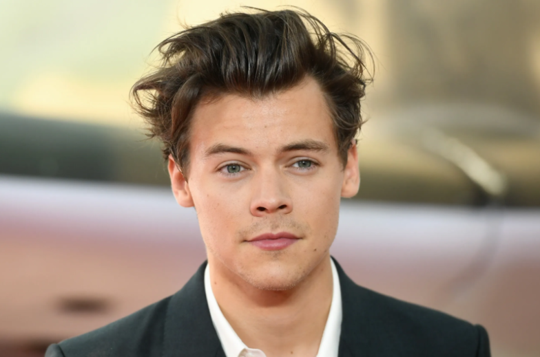 Harry Styles' curled hair