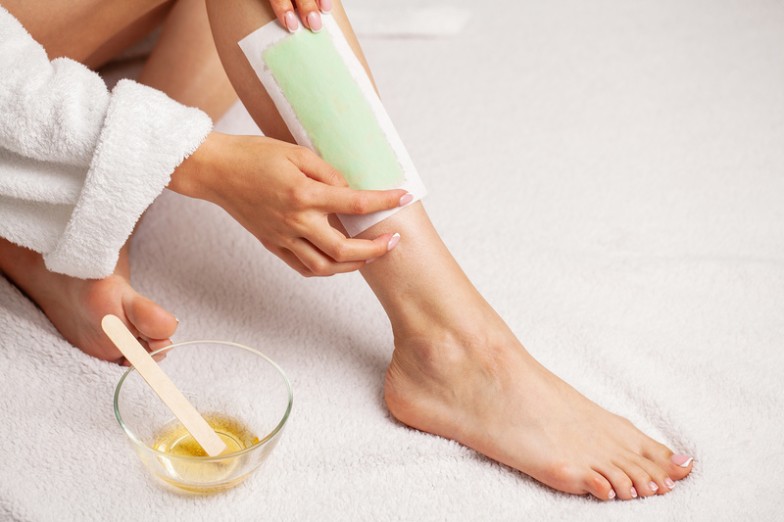 waxing hair