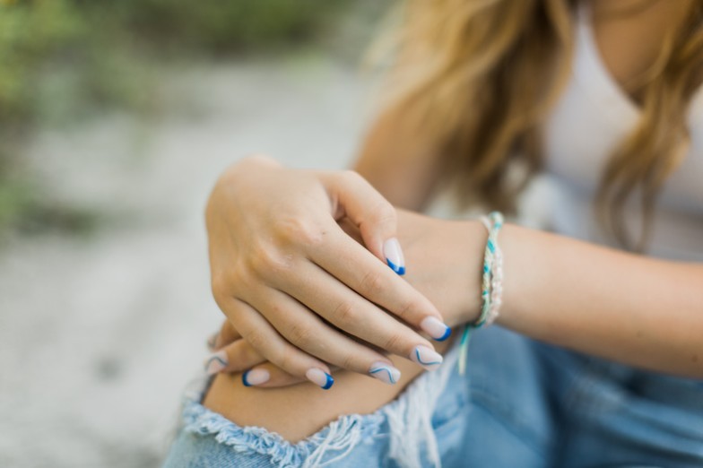 blue nails