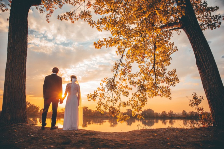 man autumn wedding