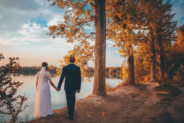 man autumn wedding