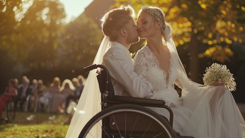 autumn wedding groom