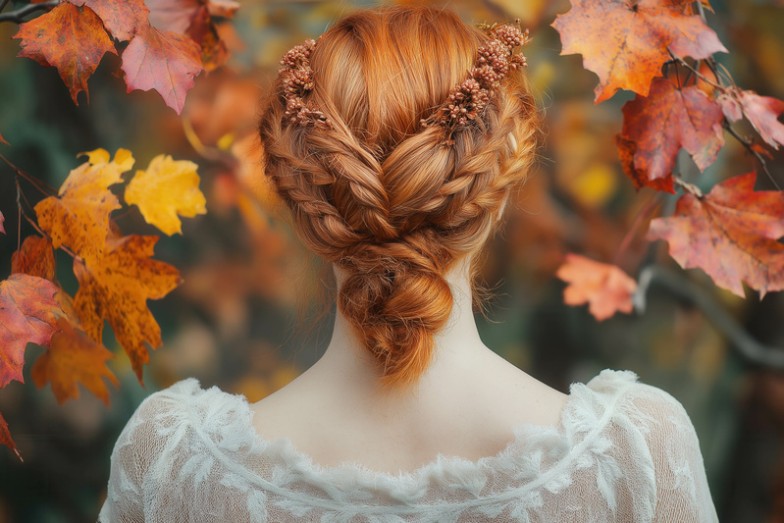 autumn wedding hair