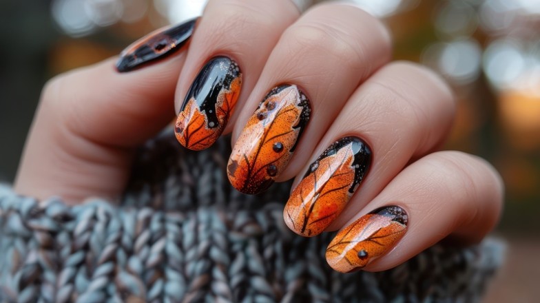Almond Shape Fall Nails