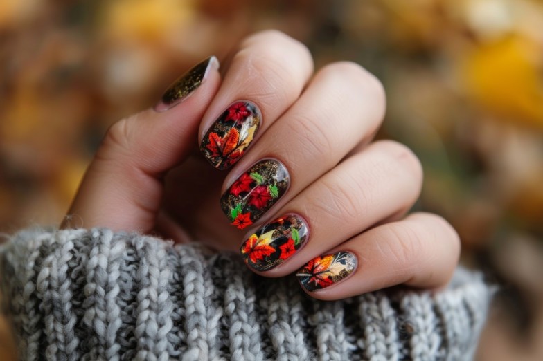 Almond Shape Fall Nails