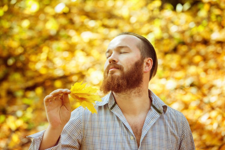 man hair autumn