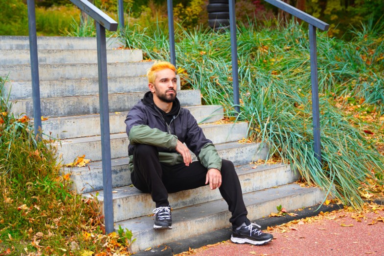man hair autumn