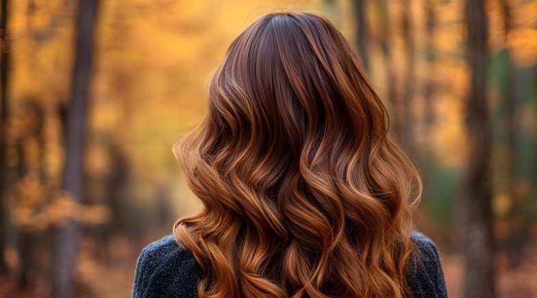 Autumn brown hair