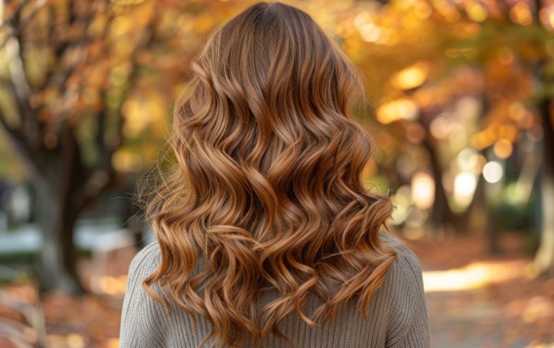 Autumn brown hair