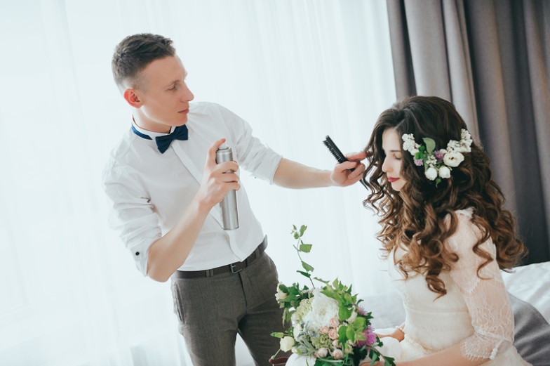 wedding hair stylist