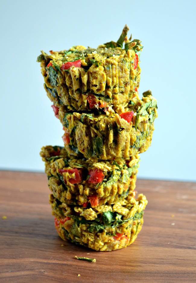 Savory Baked Breakfast Oatmeal Cups