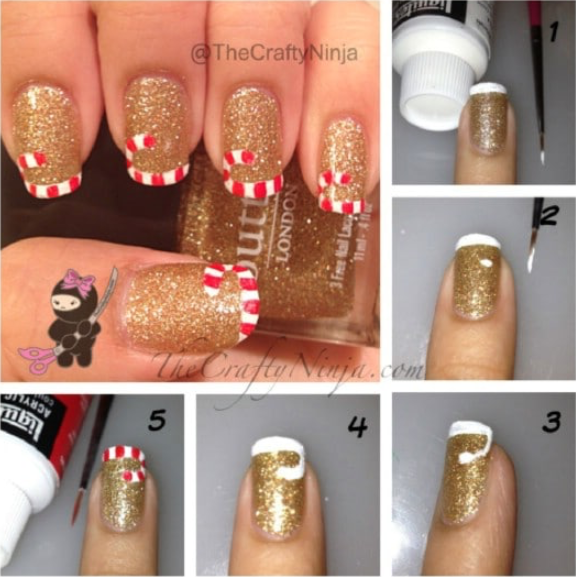 candy cane nails