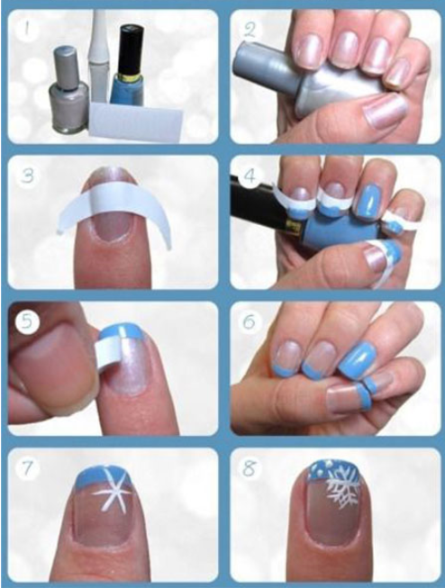 snowflake nails